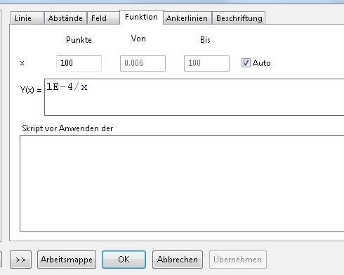 Abstände Feld
Punkte
Skript vor Arnmenden der
Arbeitsmappe
Von
nkerlinien
Abbrechen
Beschriftun
Auto
Übernehmen
